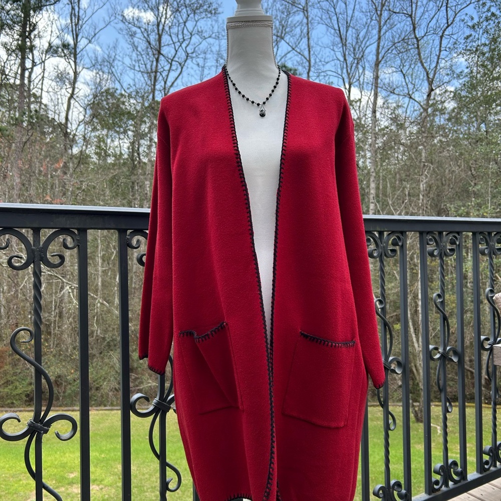 Red Women's Sweater/Jacket 1X